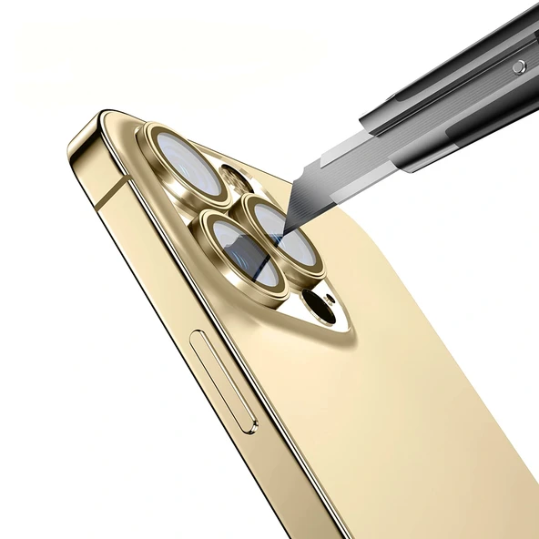 iPhone 14 Pro Max Mikro Kamera Lens Koruyucu - Resim 4