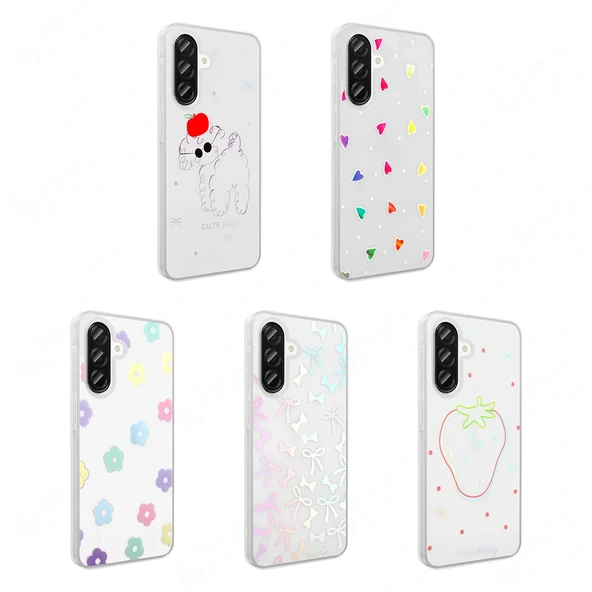 Samsung A56 Kılıf Şeffaf Figürlü Folk Sert Kapak - Resim 12