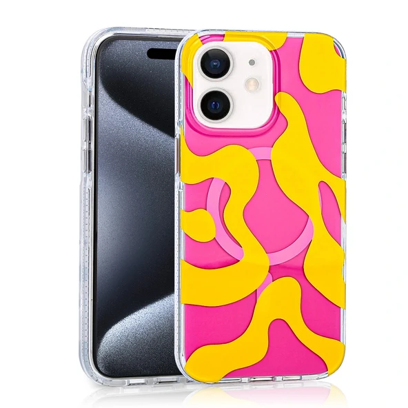 iPhone 12 Kılıf M-safe Şarj Özellikli Stilo Kapak - Resim 2