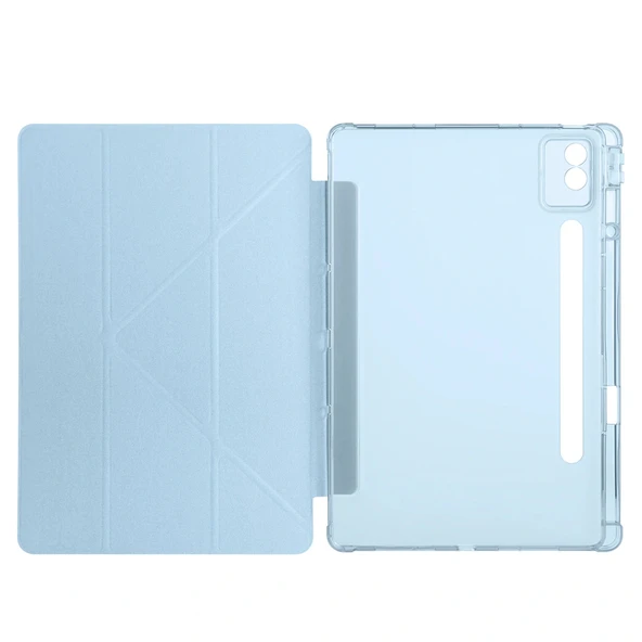 Lenovo Idea Tab Pro 12.7 TB-373FU Kılıf Tri Folding Kalem Bölmeli Standlı Kılıf - Resim 9
