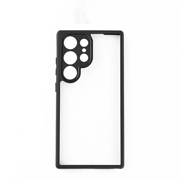 Samsung S24 Ultra Kılıf Kamera Korumalı Şeffaf Arka Yüzey New Roll Kapak ürün görseli