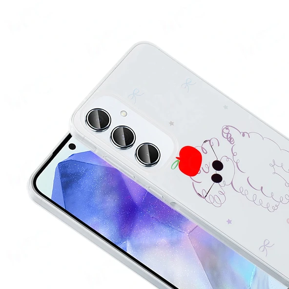 Samsung A55 Kılıf Şeffaf Figürlü Folk Sert Kapak - Resim 7