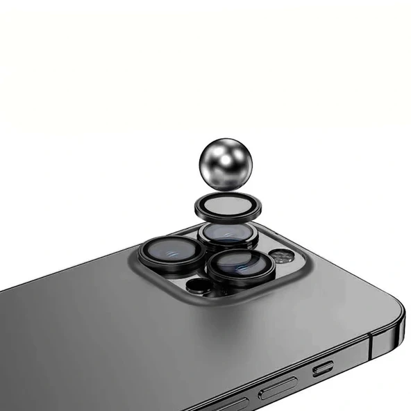 iPhone 14 Pro Max Mikro Kamera Lens Koruyucu - Resim 6