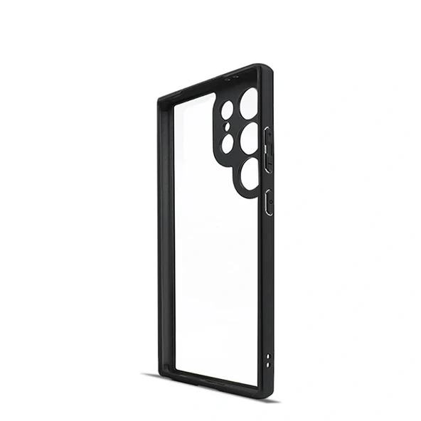 Samsung S24 Ultra Kılıf Kamera Korumalı Şeffaf Arka Yüzey New Roll Kapak - Resim 4