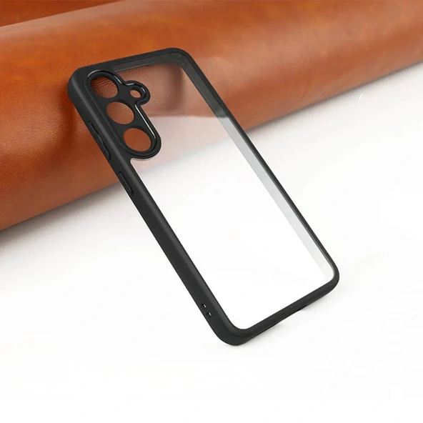 Samsung S24 Kılıf Kamera Korumalı Şeffaf Arka Yüzey New Roll Kapak - Resim 9