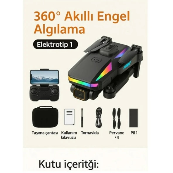 Ozmik S5 Pro Gençler ve Yetişkinler İçin Çift Kameralı Uzaktan Yüksek Çözünürlüklü Hd Drone - Resim 6