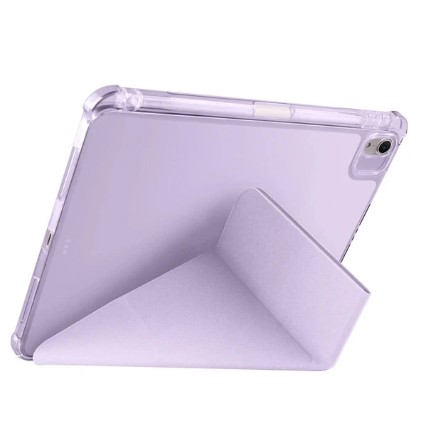 iPad Air 11 2025 M3 Kılıf Tri Folding Kalem Bölmeli Standlı Kılıf - Resim 4