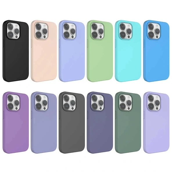 iPhone 14 Pro Max Kılıf Sıvı Teknolojili Silinebilir Sert Kivi Kapak - Resim 2