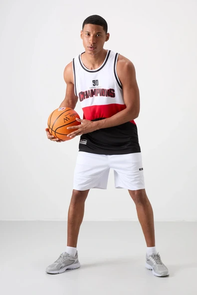 Tommy Life Nefes Alan Dokulu İnce Esnek Standart Fit Erkek Basketbol Atlet - 88395 - 3