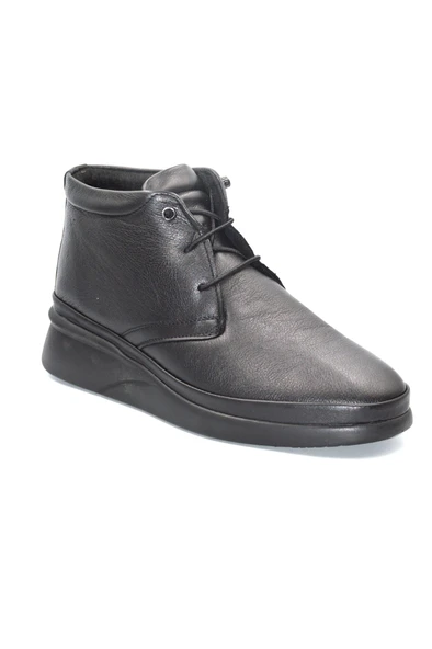 Kadın Siyah Anatomik Akıllı Bağcıklı Hakiki Deri Günlük Bot - 6