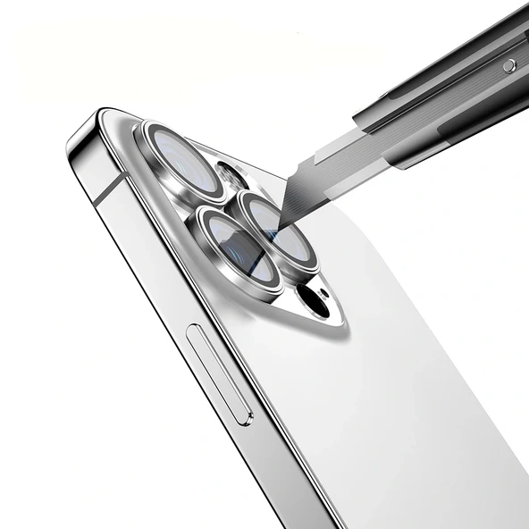 iPhone 14 Pro Max Mikro Kamera Lens Koruyucu - Resim 5