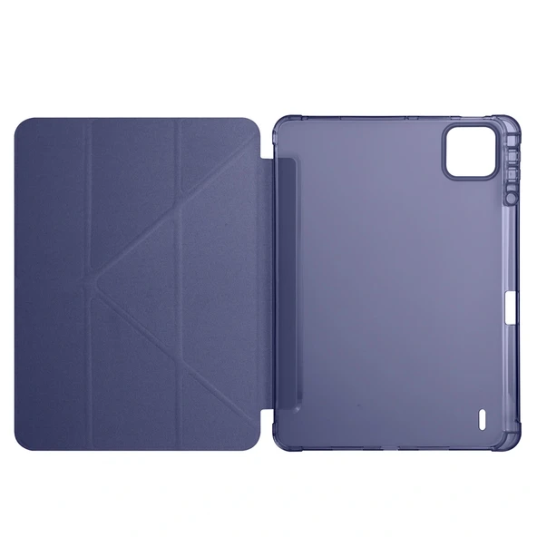 Xiaomi Pad 7 Pro Kılıf Tri Folding Kalem Bölmeli Standlı Kılıf - Resim 8