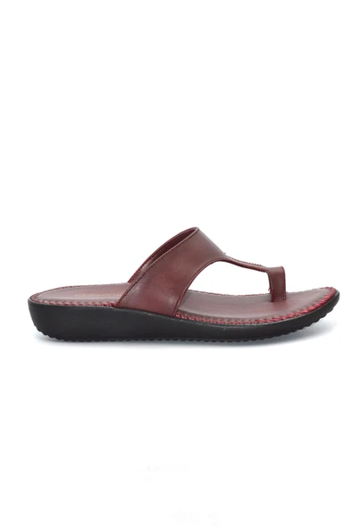 Kadın Bordo Anatomik Parmak Arası Günlük Terlik