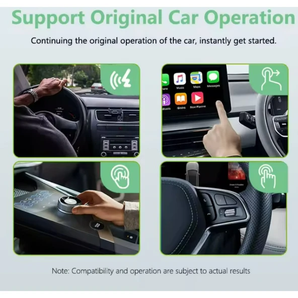 Ozmik  CarPlay Type-C/USB Kablosuz Android Otomatik Akıllı Dongle 2'si 1 Arada Adaptör 5.8Ghz WiFi - Resim 8