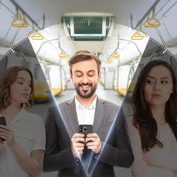 iPhone 13 2.5D Oliv Privacy Temperli Cam Ekran Koruyucu + Kolay Uygulama Aparatı - Resim 9