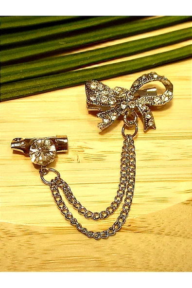 Monalisa Home Lüks Tasarım Taşlı Yaka İğnesi ürün görseli 1