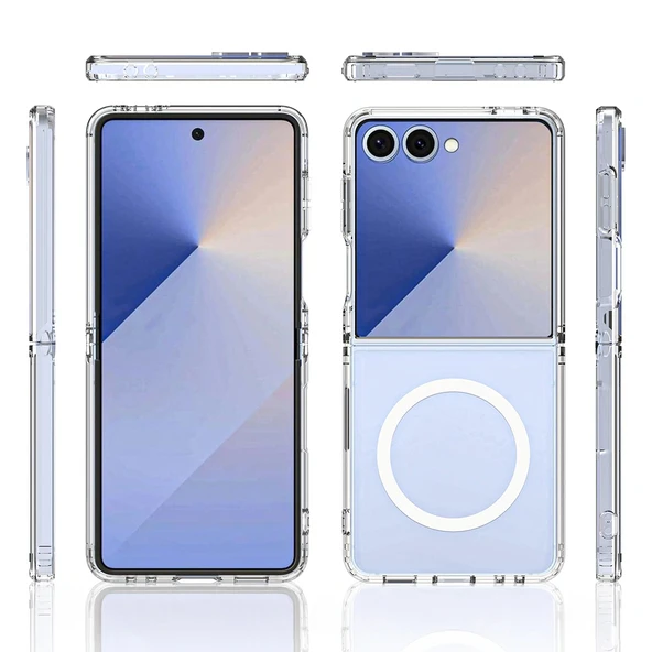 Samsung Z Flip 7 Kılıf Kamera Korumalı M-safe Sert PC Porto Kapak - Resim 10