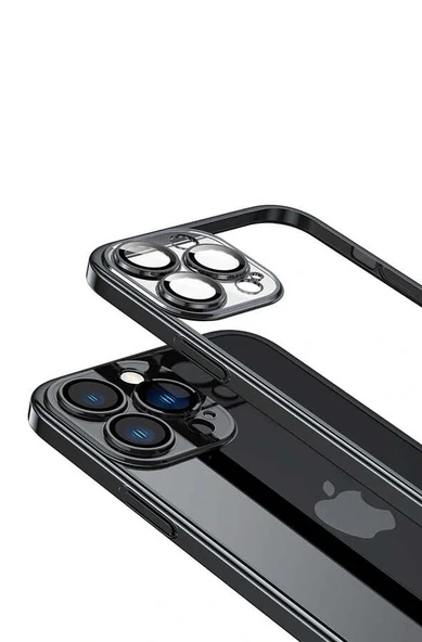 iPhone 13 Pro Kılıf Sert PC Renkli Çerçeveli Riksos Kapak - Resim 10