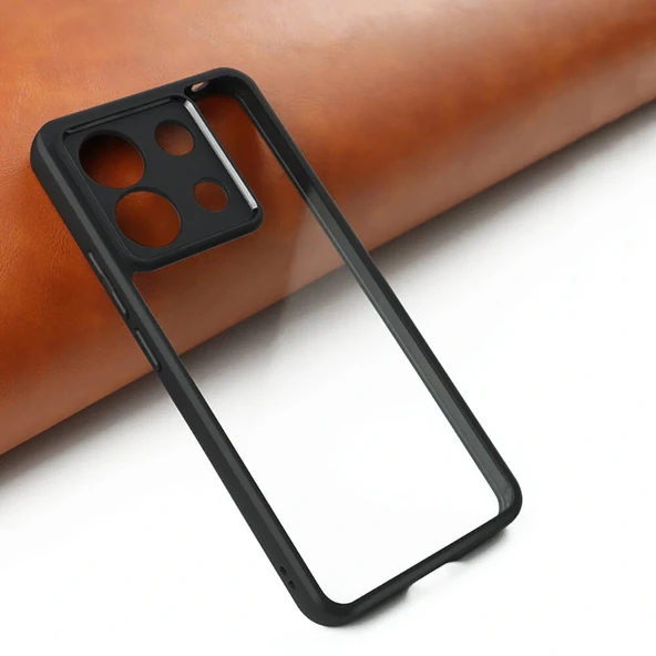 Xiaomi Redmi Note 13 Pro 5G Kılıf Kamera Korumalı Şeffaf Arka Yüzey New Roll Kapak - Resim 8