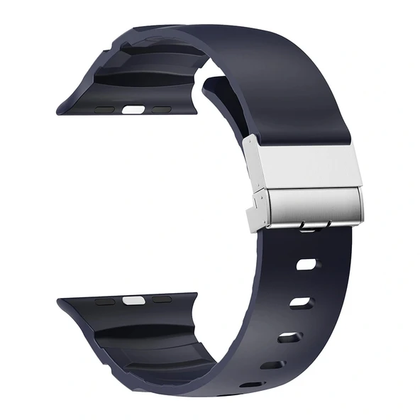 Watch 42mm Uyumlu-145 Metal Tokalı Silikon Kordon - Resim 9