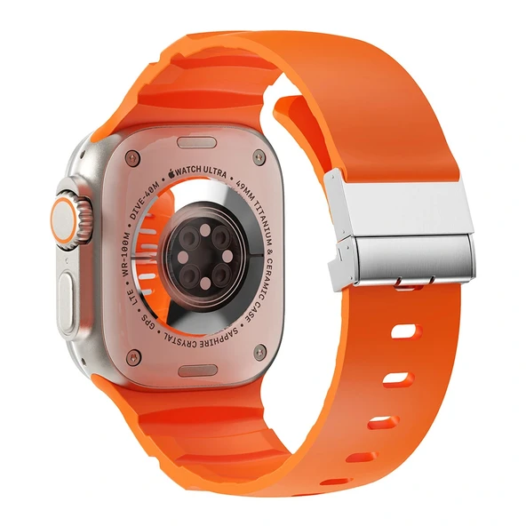 Watch 42mm Uyumlu-145 Metal Tokalı Silikon Kordon ürün görseli