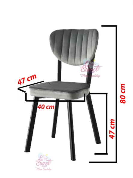 Sabit Masa Firkete Ayak 70x20 cm Marmo 4 Adet Esinti Sandalye - 5