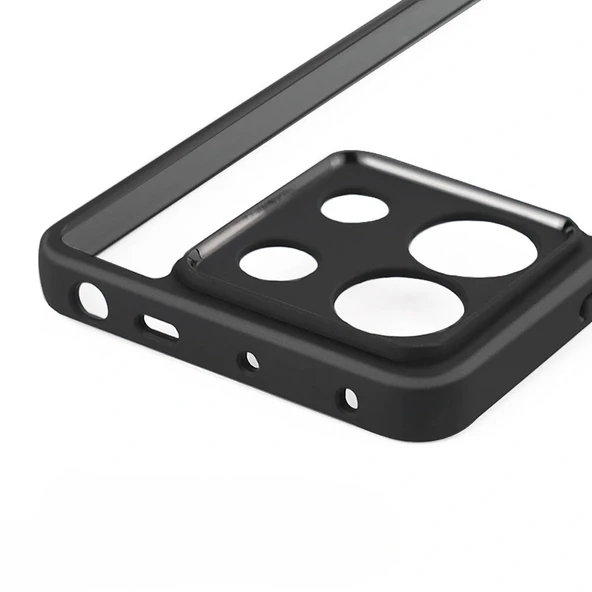 Xiaomi Redmi Note 13 Pro 5G Kılıf Kamera Korumalı Şeffaf Arka Yüzey New Roll Kapak - Resim 3