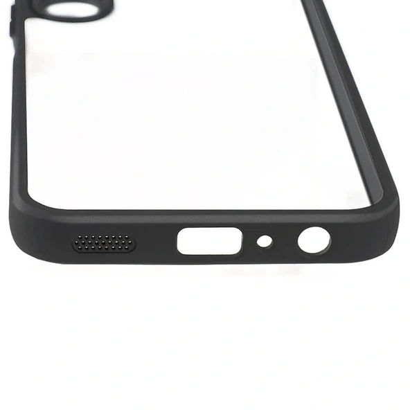 Samsung A15 Kılıf Kamera Korumalı Şeffaf Arka Yüzey New Roll Kapak - Resim 2