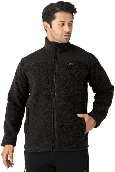 Crozwise Siyah Erkek Tam Fermuarlı Polar / Sweat - 6055-10 ürün görseli