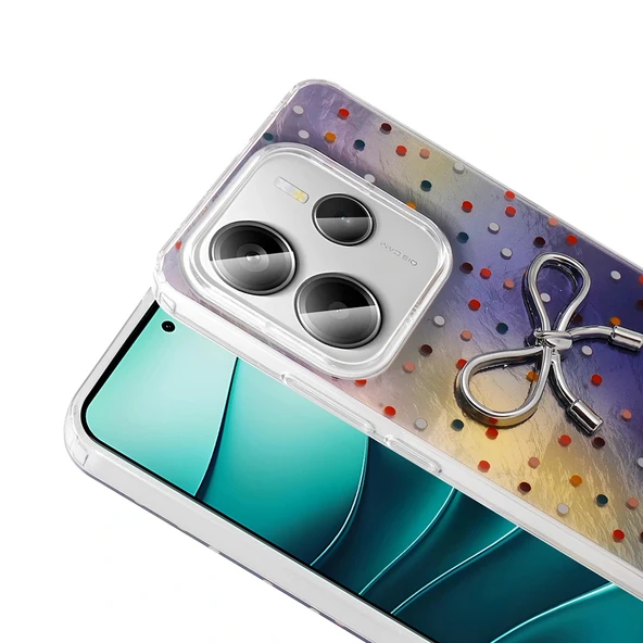 Xiaomi Redmi Note 14 5G Kılıf Kamera Korumalı Figürlü Ponti Silikon Kapak - Resim 5