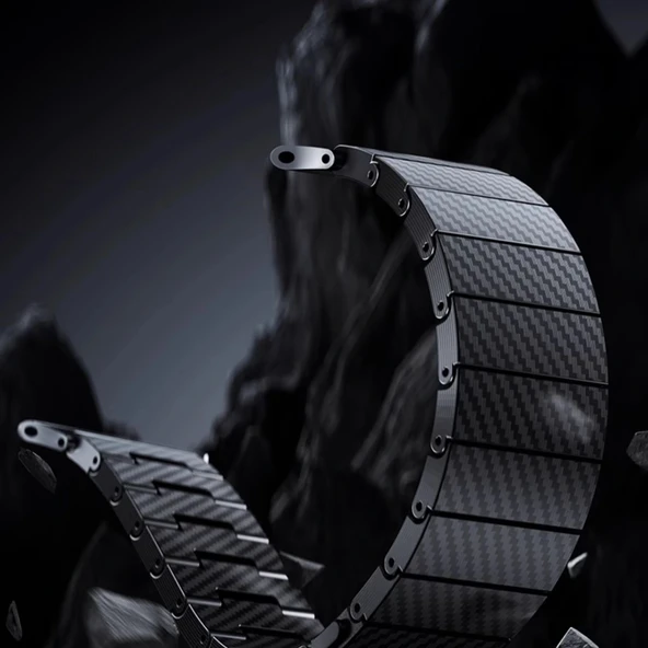 Watch Ultra 49mm Uyumlu-90 600D Karbon Fiber Kordon - Resim 4