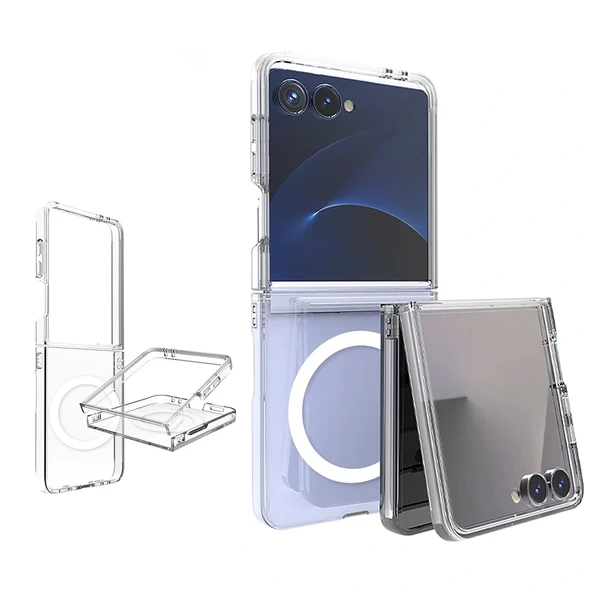 Samsung Z Flip 7 Kılıf Kamera Korumalı M-safe Sert PC Porto Kapak - Resim 4