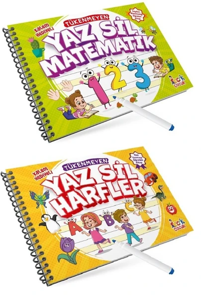 Tükenmeyen Yaz Sil Harfler + Matematik (2 Kitap)