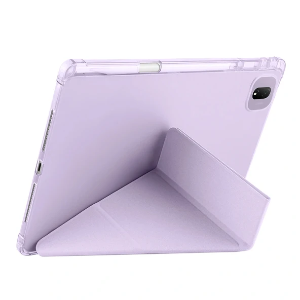 Honor MagicPad 2 Kılıf Tri Folding Kalem Bölmeli Standlı Kılıf - Resim 5