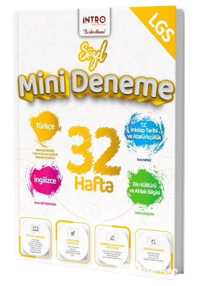 8. Sınıf LGS Sözel 32 Hafta Mini Deneme İntro Yayınları - Resim 2