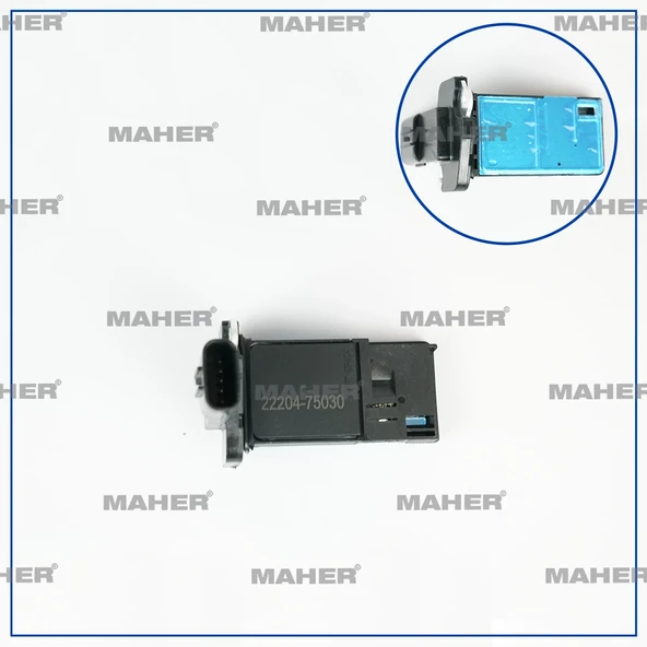 SENSÖR HAVA AKIŞ COROLLA 2019-2021 1.8 HYBIRD / CHR / AURIS 2015-2018 1.2 / LANDCRUISER 2005-2016 / D-MAX 2007-2012 22204 75030 ürün görseli