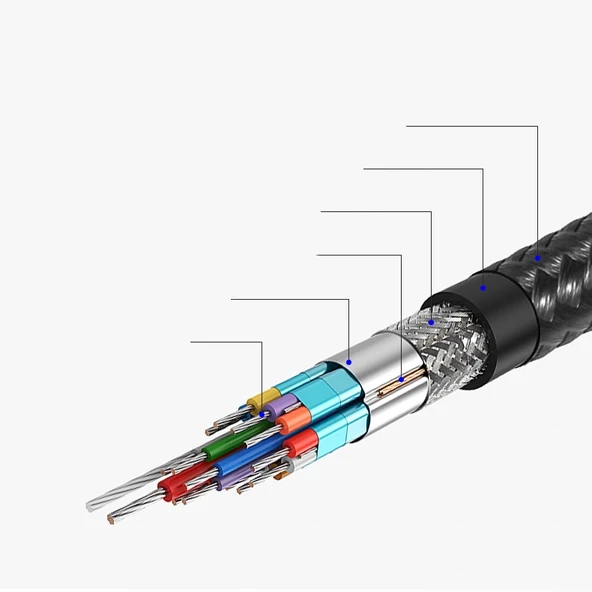 QG06 8K 60 Hz Görüntü Kalitesi Type-C to HDMI Kablo 1.8M - Resim 2