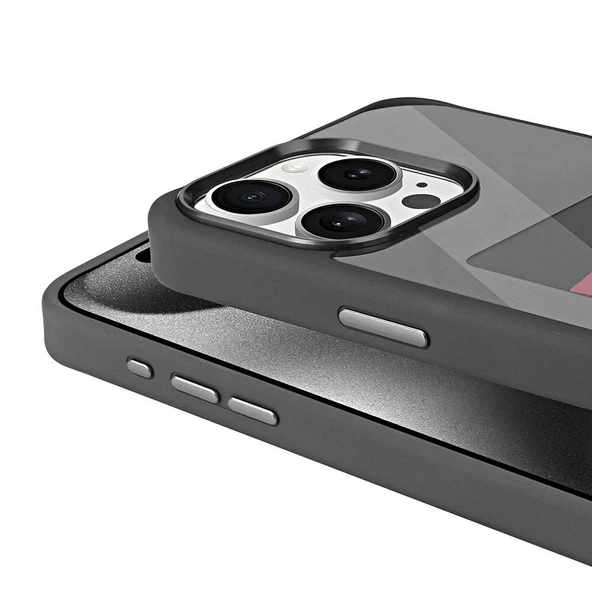 iPhone 15 Pro Max Kılıf Ekranı Yansıtan Akıllı NFC Kapak - Resim 4