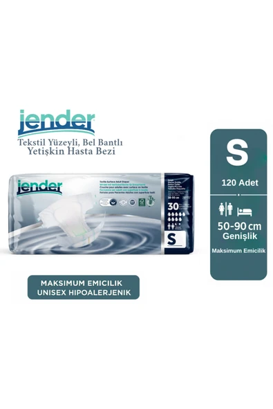 Jender Bel Bantlı Hasta Bezi Small 30'lu 4 Paket