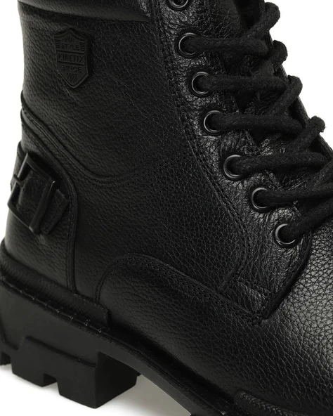 Kinetix Dıda Siyah Renk Hakiki Deri Erkek Bot - Resim 7