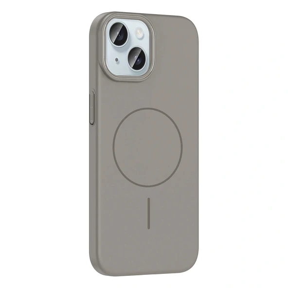 iPhone 15 Kılıf M-safe Şarj Özellikli Ruby Sert Kapak - Resim 2