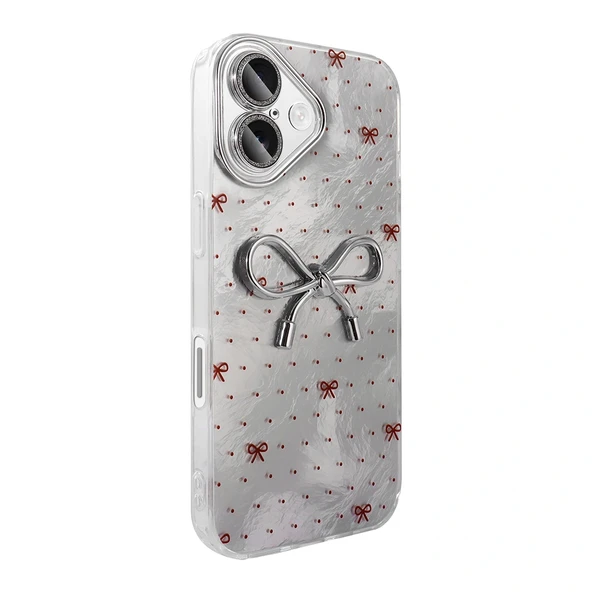 iPhone 16 Plus Kılıf Kamera Korumalı Figürlü Ponti Silikon Kapak - Resim 8