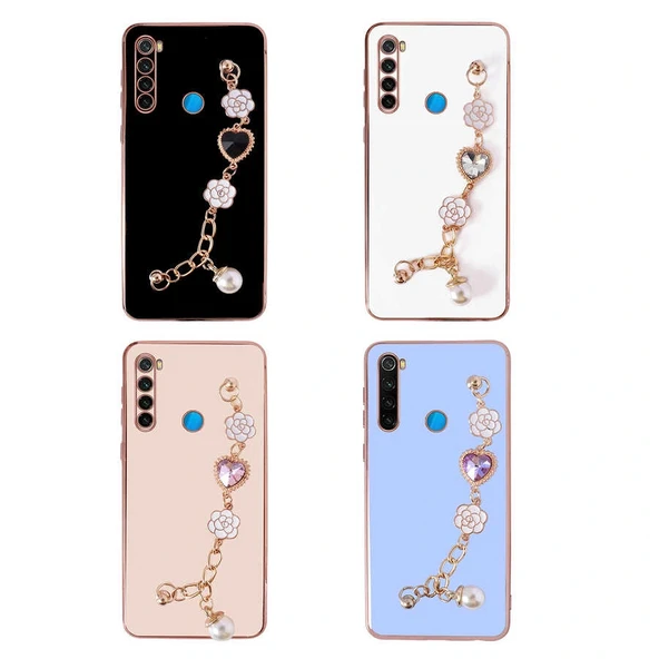 Xiaomi Redmi Note 8 Kılıf El Tutamaçlı Kamera Korumalı Taka Silikon Kapak - Resim 2