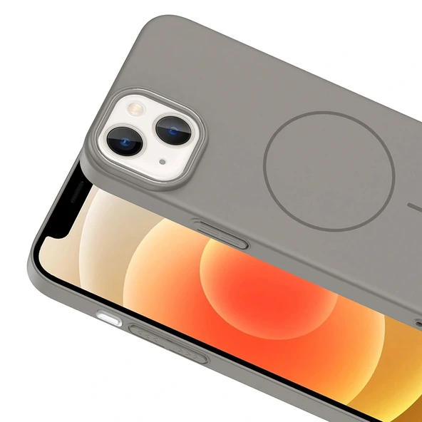 iPhone 14 Kılıf M-safe Şarj Özellikli Ruby Sert Kapak - Resim 6