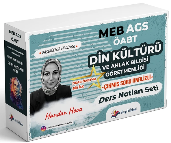 Dizgi Kitap 2026 ÖABT MEB-AGS Din Kültürü ve Ahlak Bilgisi Çıkmış Soru Analizli Ders Notları Seti - Handan Bulut Dizgi Kitap ürün görseli