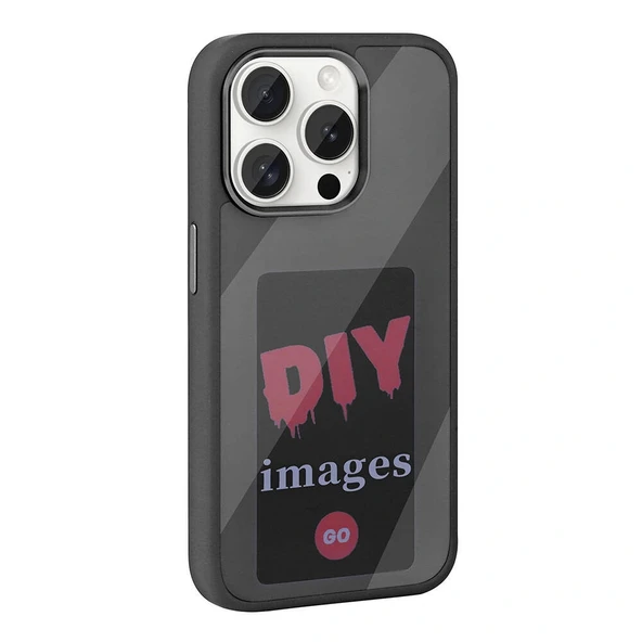 iPhone 15 Pro Max Kılıf Ekranı Yansıtan Akıllı NFC Kapak - Resim 3