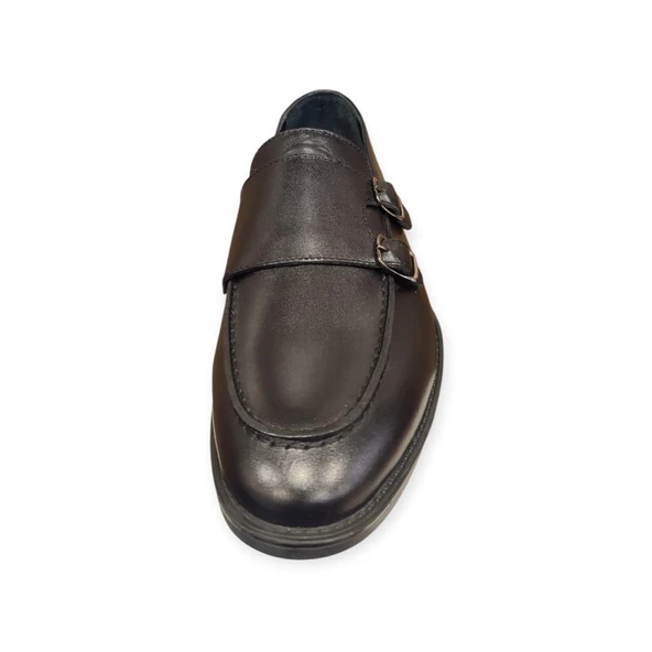 JAMES FRANCO M371 ÇİFT TOKALI LOAFER DERİ ERKEK AYAKKABI - Resim 3