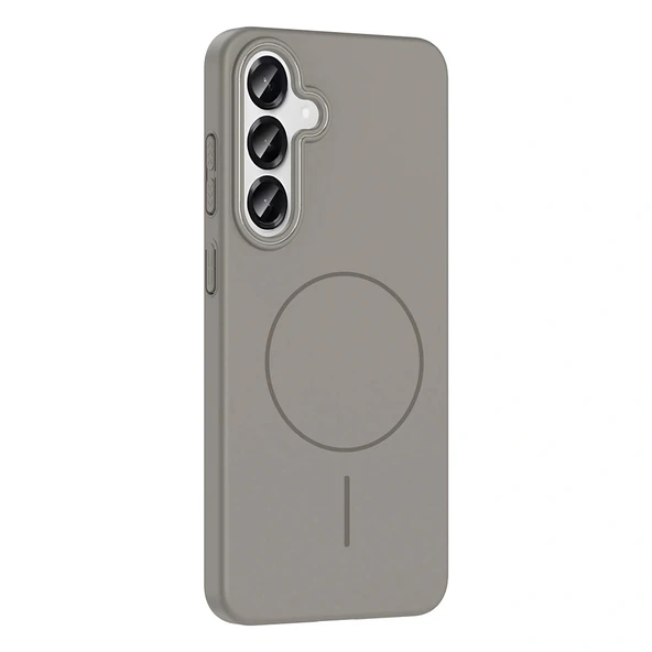 Samsung S24 Kılıf M-safe Şarj Özellikli Ruby Sert Kapak - Resim 4