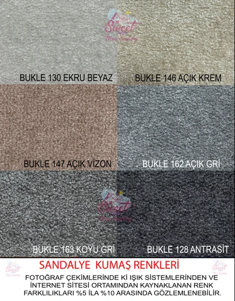 Rüya Sabit Masa Ahşap Ayak 4 Adet Ahşap Nergis Sandalye 1 Ahşap Bench - 6