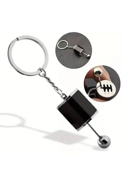 NACTUMU Araba Vites Kutusu Anahtarlık, Altı Vitesli Manuel Vites Anahtarlık Metal Kolye Araba Anahtarlık - 3